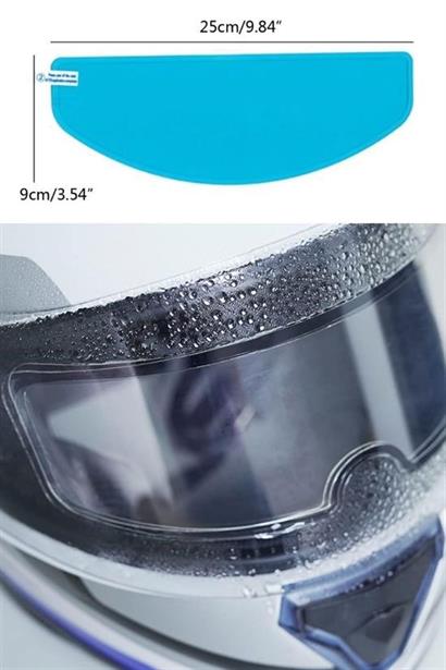 CLZ303  Buğu Önleyici Motosiklet Kaskı Vizörü Su Geçirmez Dayanıklı Çizik Koruma Lens Filmi