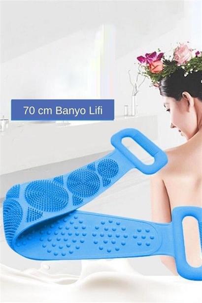 CLZ303  Çift Taraflı Banyo Hamam Lifi Silikon Masajlı Yumuşak Duş Lifi Uzun Ömürlü Hazır Banyo Keses