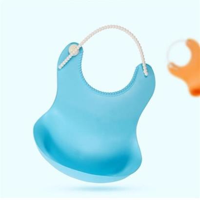 CLZ303  Çocuk Bebek Mama Önlüğü Dökülme Engelleyici Bükülebilir Mavi
