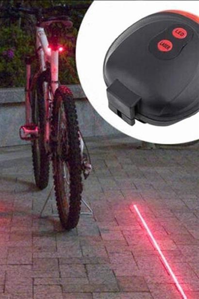 CLZ303  Çok Fonksiyonlu Pilli Bisiklet Led Lazer Işığı Arka Stop Lambası