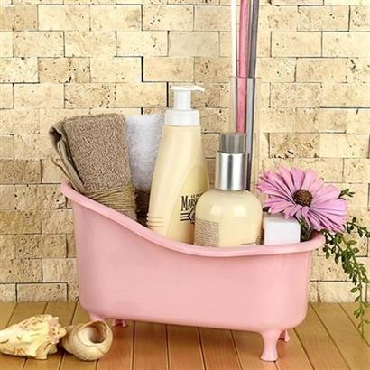 CLZ303  Dekoratif Mini Küvet Şeklinde Çok Amaçlı  Banyo Düzenleyici Sepet