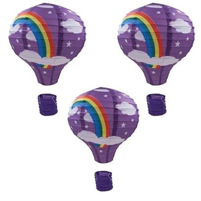 CLZ303  Dekoratif Renkli Kağıt Dilek Feneri Balonu Renkli Uçan Balon