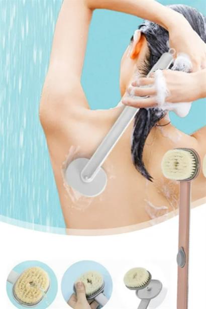 CLZ303   Duş Jeli Hazneli Uzun Saplı Banyo Sırt Fırçası