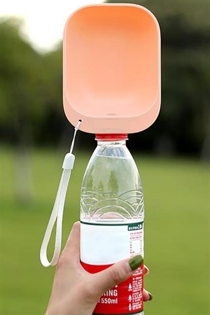 CLZ303  Evcil Hayvan Plastik Yıkanabilir Taşınabilir Su Şişesi Bağlantılı Su Kabı