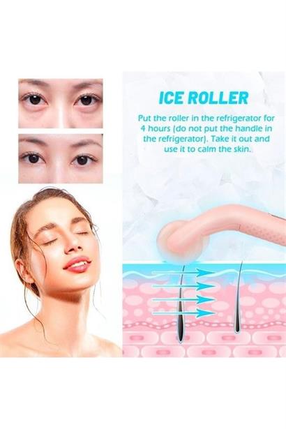 CLZ303   Ice Roller Buz Silindiri Terapi Etkili Yüz Derma Masaj ve Cilt Soğutma Bakım Aleti