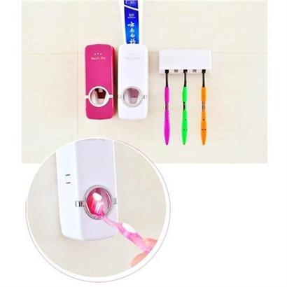 CLZ303  Otomatik Diş Macunu Sıkacağı ve 5 Adet Diş Fırası Tutacağı Diş Fırçalığı