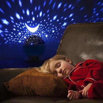 CLZ303 Renkli Ay Yıldız Tavan Yansıtma Pilli Led Gece Lambası Gökyüzü Projeksiyonlu Dönen Küre