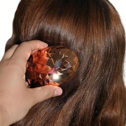 CLZ303  Rose Gold Saç Düzleştirici Tarak Geniş Aralıklı Her Saç Tipine Uygun Fırçalı Saç Düzleştiric