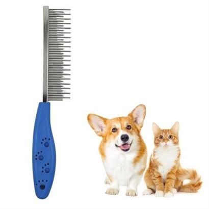 CLZ303  Tüy Açıcı Kedi Köpek Tarağı Tek Taraflı Metal Dişli Evcil Hayvan Bakım Fırçası