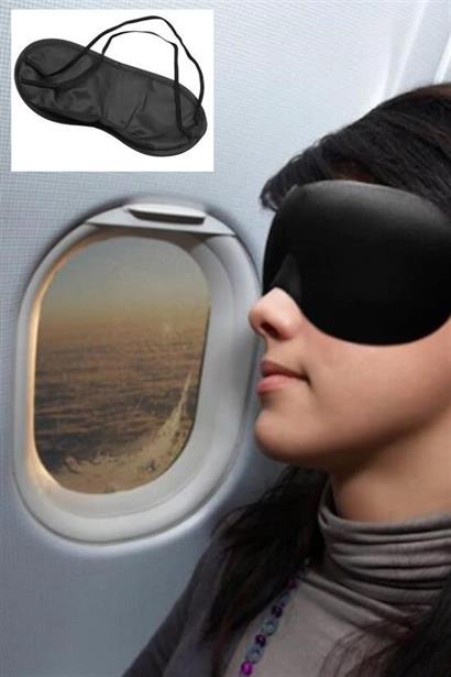 CLZ303  Üçlü Seyahat Seti Şişme Yastık Göz Bandı Kulak Tıkacı