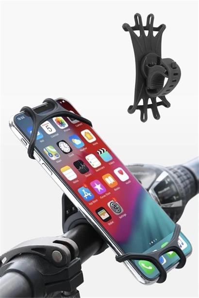 CLZ303  Universal Bisiklet Motosiklet Çocuk Arabası Silikon 360 Derece Telefon Tutucu Tüm Modellerle