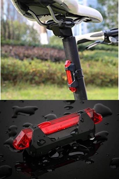 CLZ303  Usb Şarj Edilebilir Parlak Bisiklet Led Lamba Su Geçirmez Güvenlik Uyarı Arka Lamba Işığı
