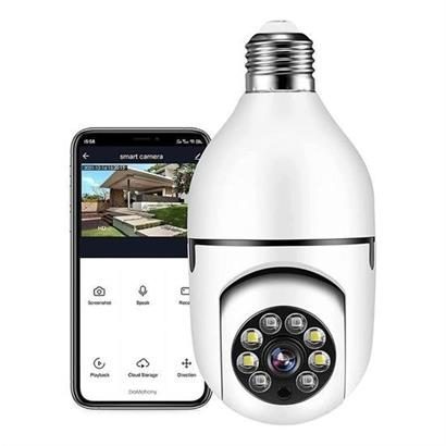 CLZ303  WiFi 360 Panoramik Ampul Kamera Gece Görüş Ses Akıllı Hareket Algılayıcı
