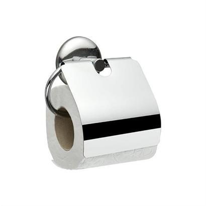 CLZ303  Yapışkanlı Paslanmaz Metal Kapaklı Wc Tuvalet Kağıdı Standı