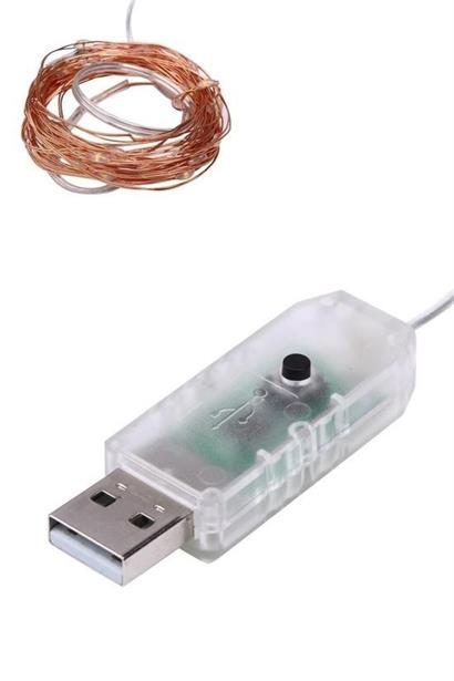 CLZ303  Yılbaşı ve Özel Konsept Dekorasyon 5 Mt USB Bağlantılı Led Işık