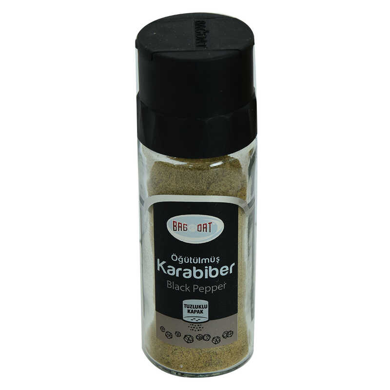 Cam Şişe Tuzluklu Kapak Doğal Öğütülmüş Karabiber 55 Gr Cam Şişe Tuzluklu Kapak Doğal Öğütülmüş Karabiber 55 Gr
