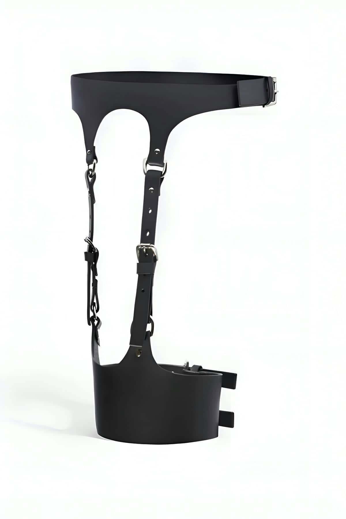 CLZ41 Bel Bacak Kemeri, Tek Bacak Kemerli Harness - Ürün Rengi:Siyah