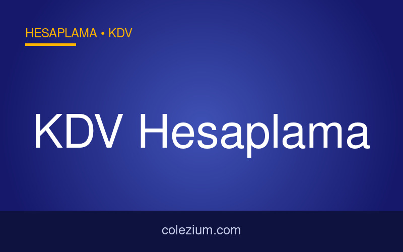 KDV Hesaplama