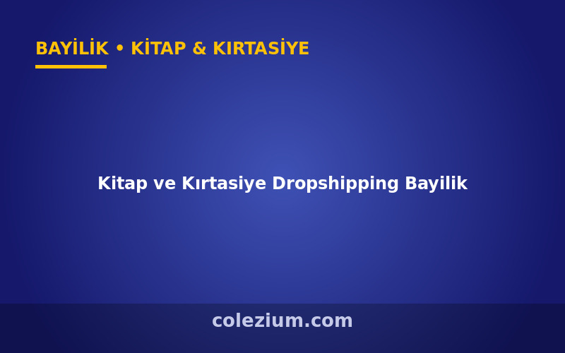 Kitap ve Kırtasiye Dropshipping / Bayilik
