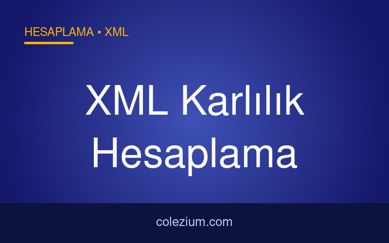XML Karlılık Hesaplama