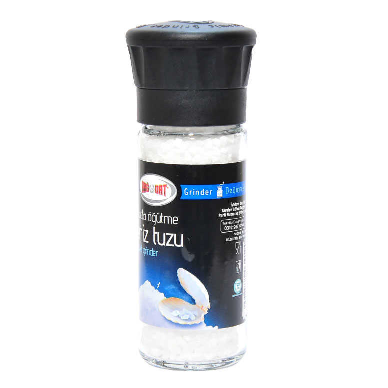 CLZ214 Cam Değirmenli Yemeklik Granül Çakıl Deniz Tuzu 110 Gr