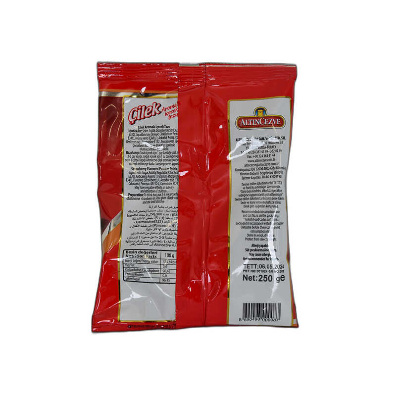 Çilek Aromalı İçecek Tozu Strawberry Flavored Powder Drink 250 Gr Çilek Aromalı İçecek Tozu Strawberry Flavored Powder Drink 250 Gr