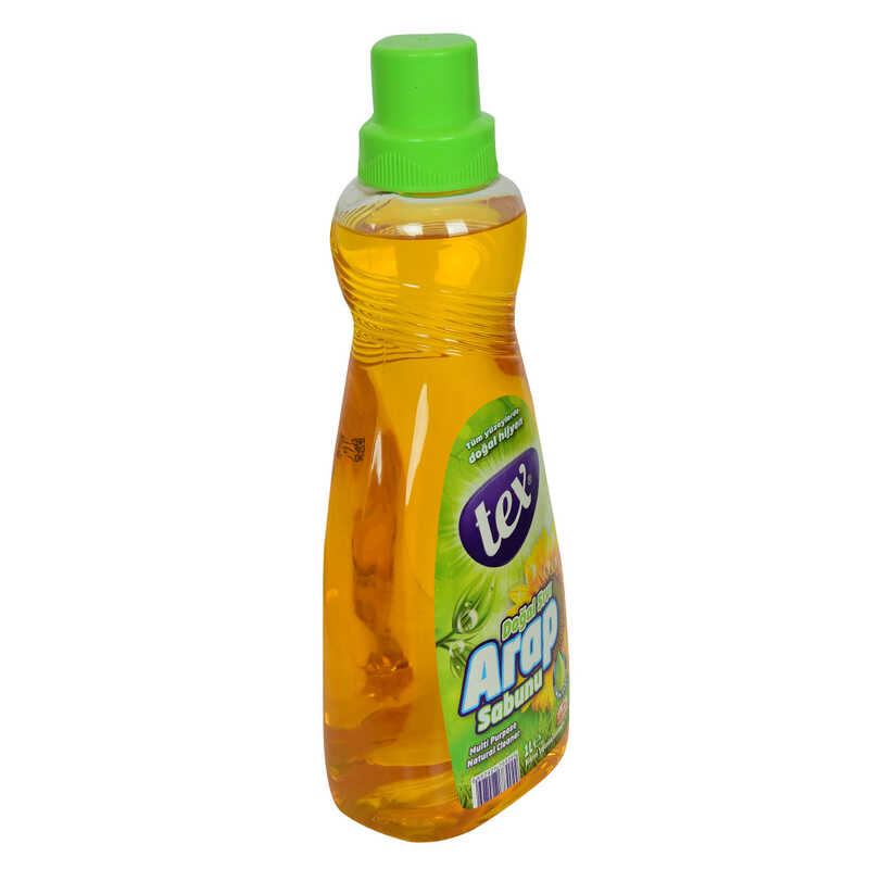 CLZ214 Doğal Sıvı Arap Sabunu Limon Kokulu Tüm Yüzeylerde Doğal Hijyen 1 Lt