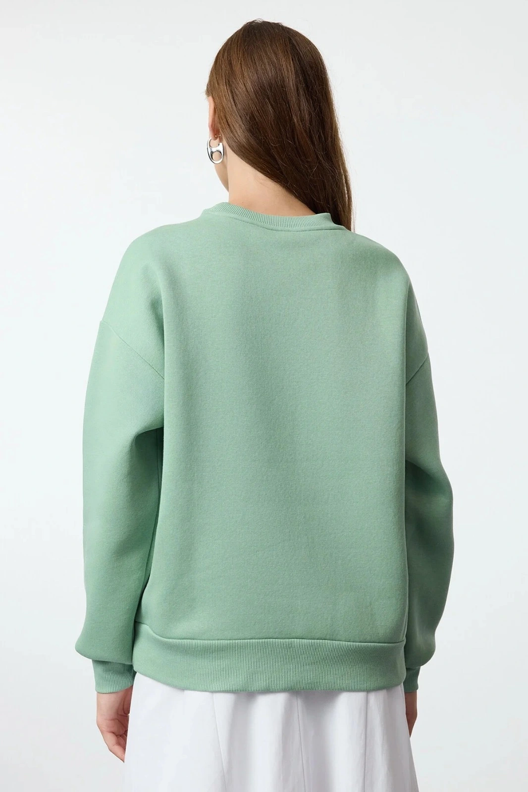 3 iplik şardonlu bisiklet yaka sweatshirt mint 3 iplik şardonlu bisiklet yaka sweatshirt mint