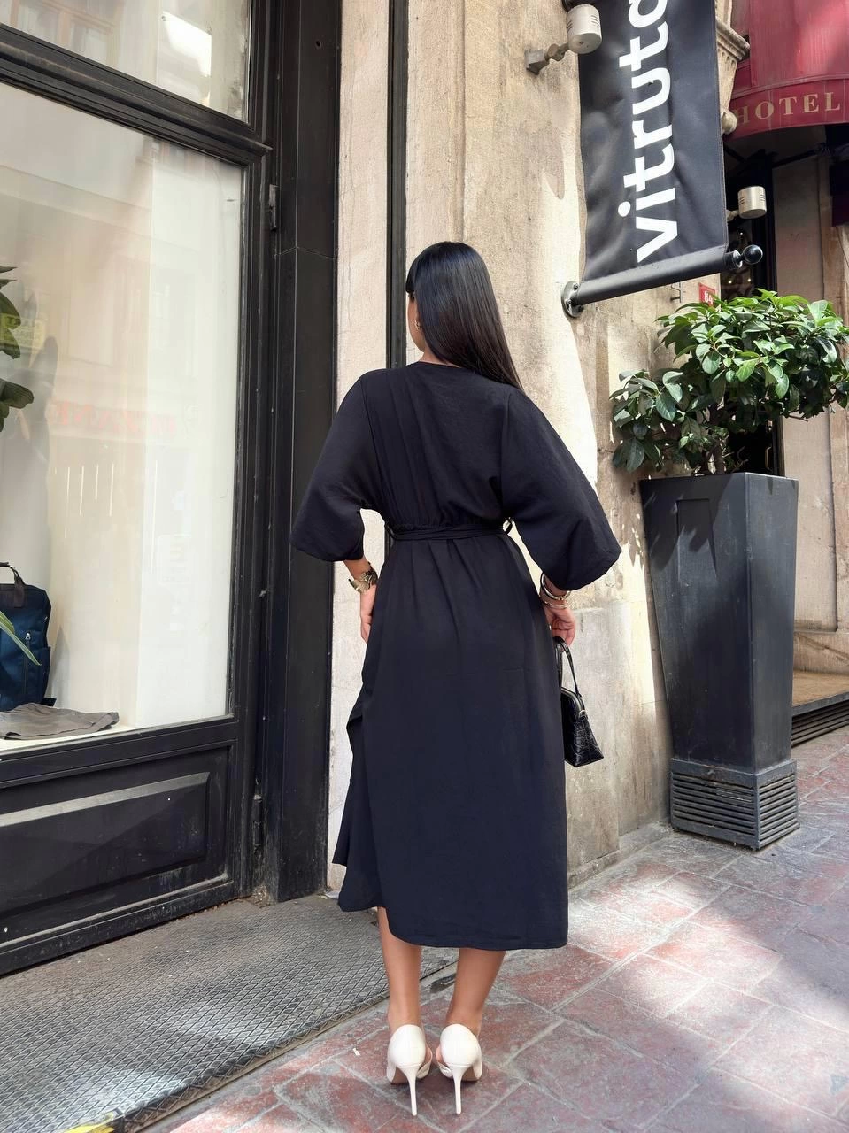 Ayrobin midi elbise