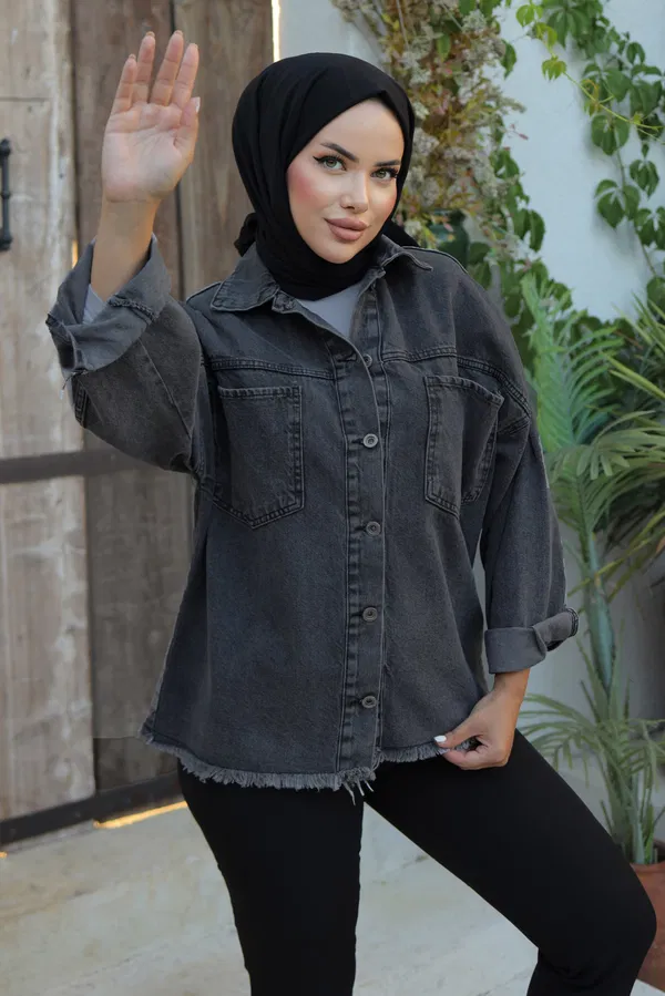 Cepli Kot Ceket Siyah Cepli Kot Ceket Siyah