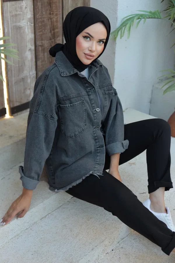 Cepli Kot Ceket Siyah Cepli Kot Ceket Siyah
