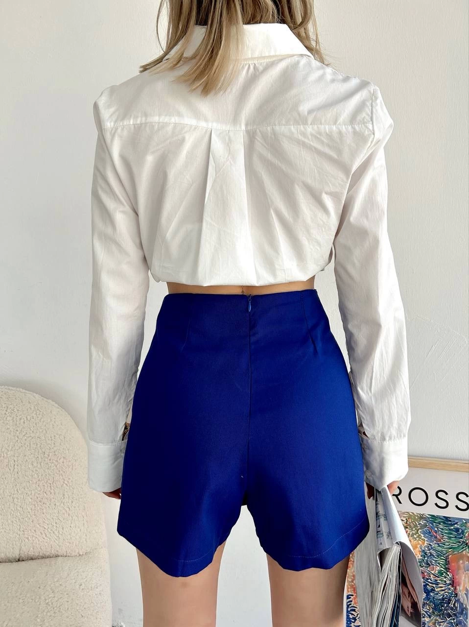 Gabardin fermuarlı şort etek Gabardin fermuarlı şort etek