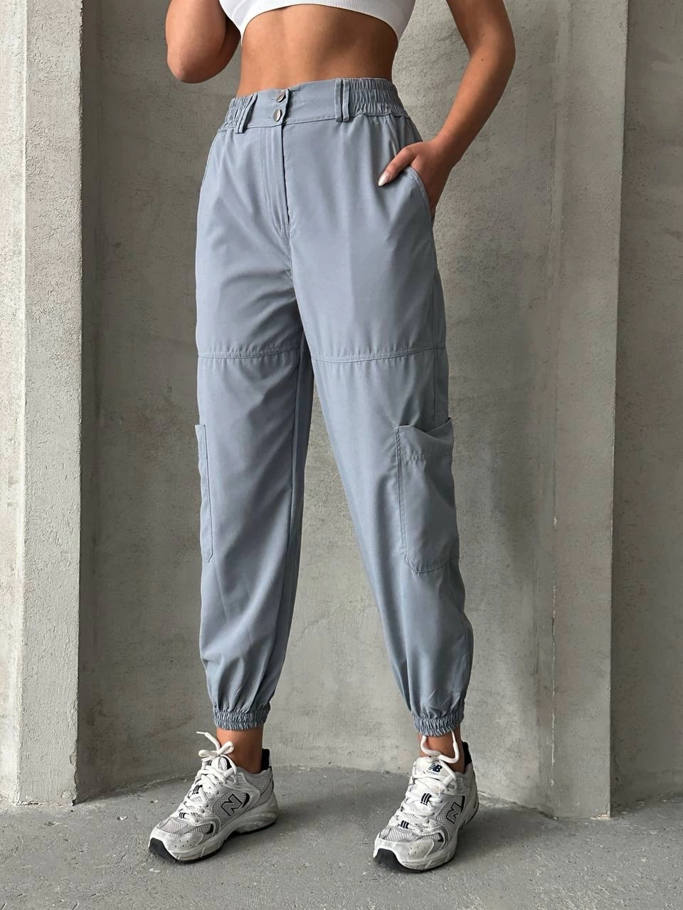 Jogger lastik paça pantolon Jogger lastik paça pantolon