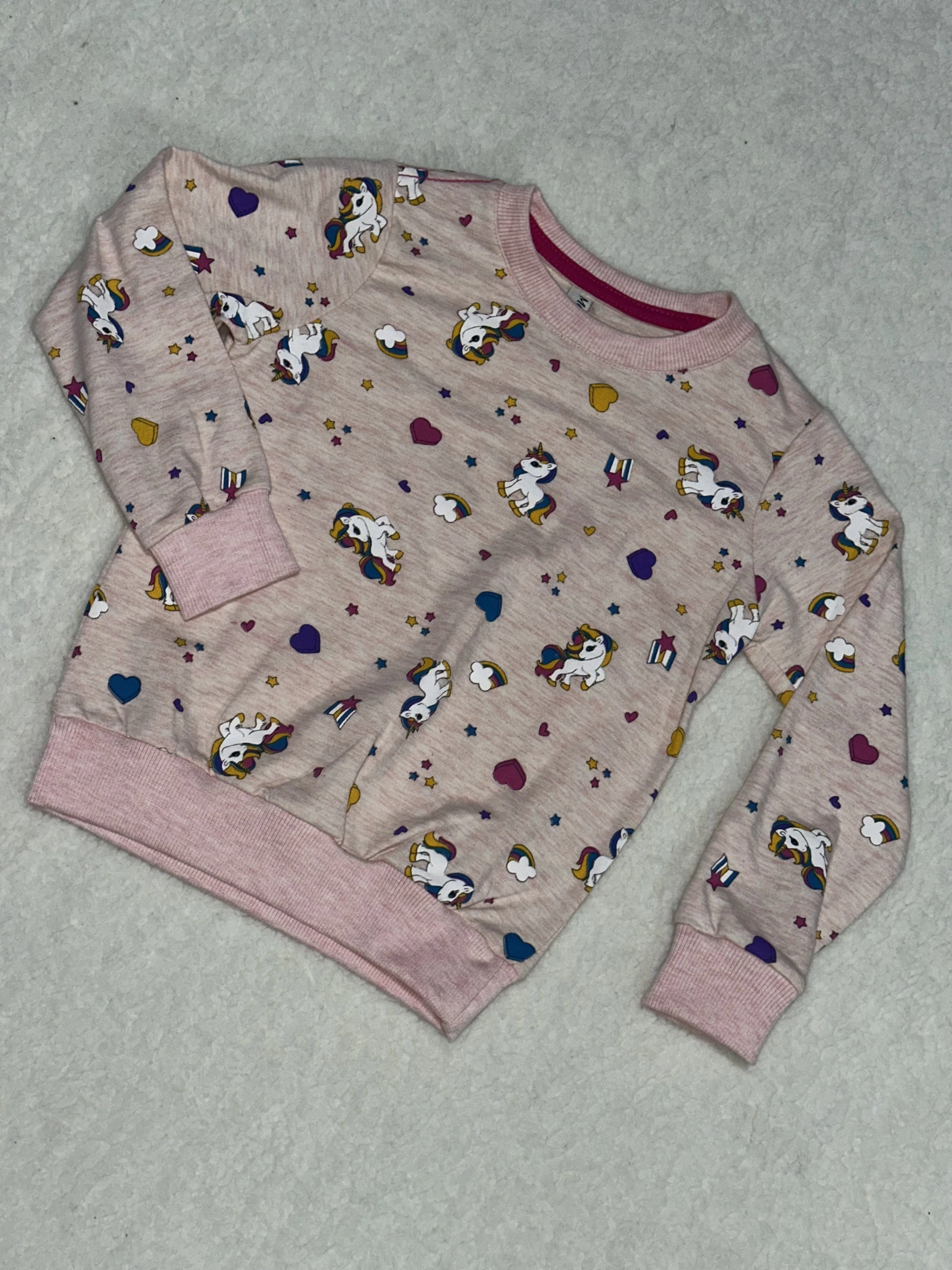 Karakter kalpli baskılı pembe kız çocuk bisiklet yaka sweatshirt Karakter kalpli baskılı pembe kız çocuk bisiklet yaka sweatshirt