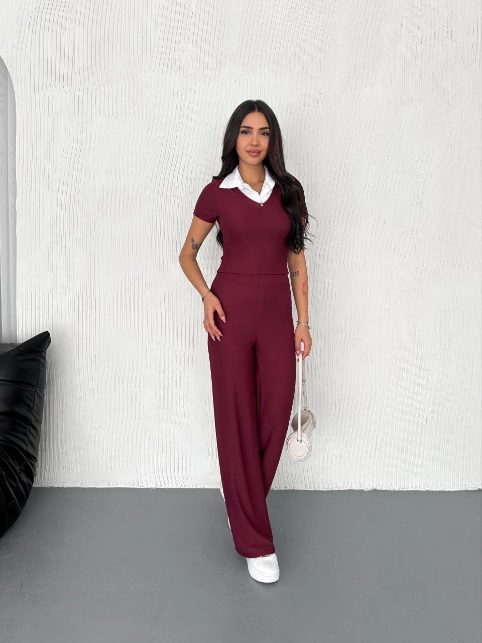 Ottoman kumaş beyaz gömlek yaka takım s4142 Ottoman kumaş beyaz gömlek yaka takım s4142