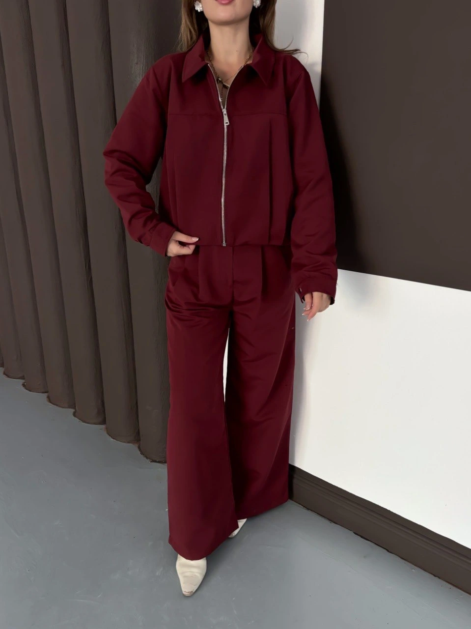 Trenç takım alt üst bordo ons Trenç takım alt üst bordo ons