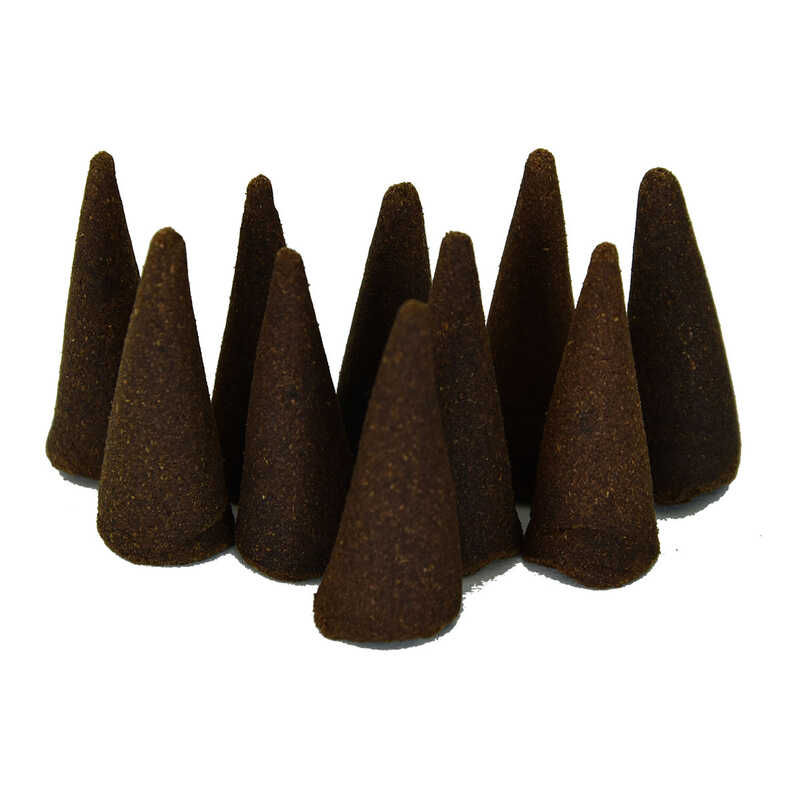CLZ214 Geri Akış Şelale Beyaz Adaçayı Kokulu 40 Konik Tütsü - White Sage Backflow Incense Cones