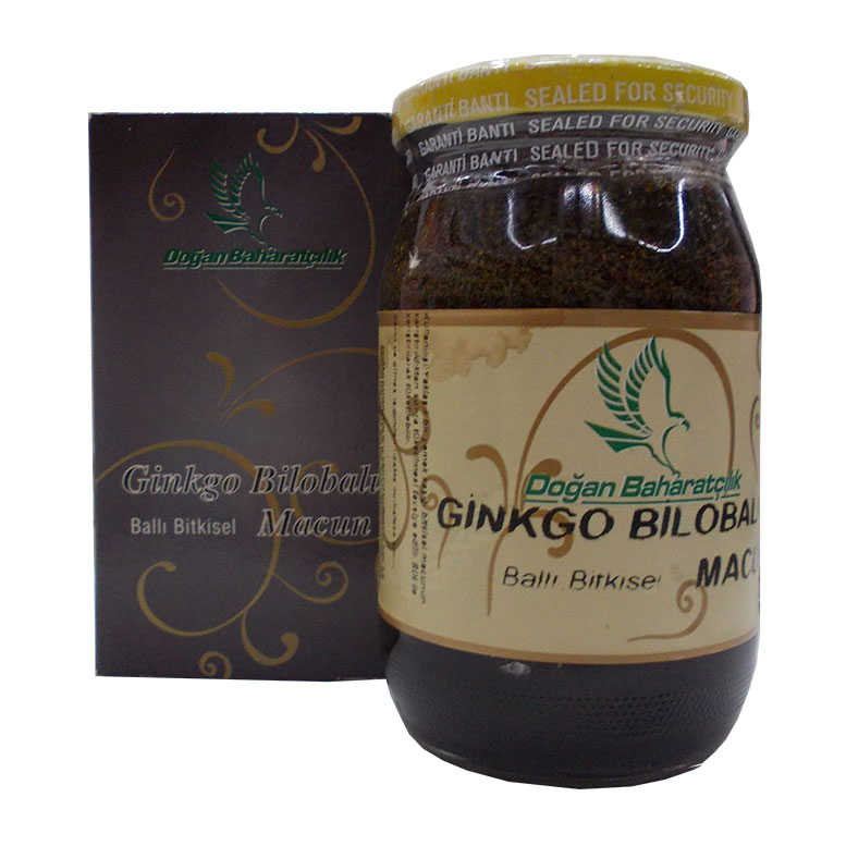 CLZ214 Ginkgo Bilobalı Ballı Bitkisel Karışım Cam Kavanoz 450 Gr