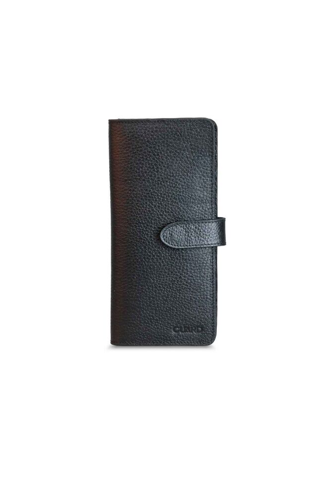 CLZ359  Siyah Kart ve Para Slotlu Deri Telefon Cüzdanı