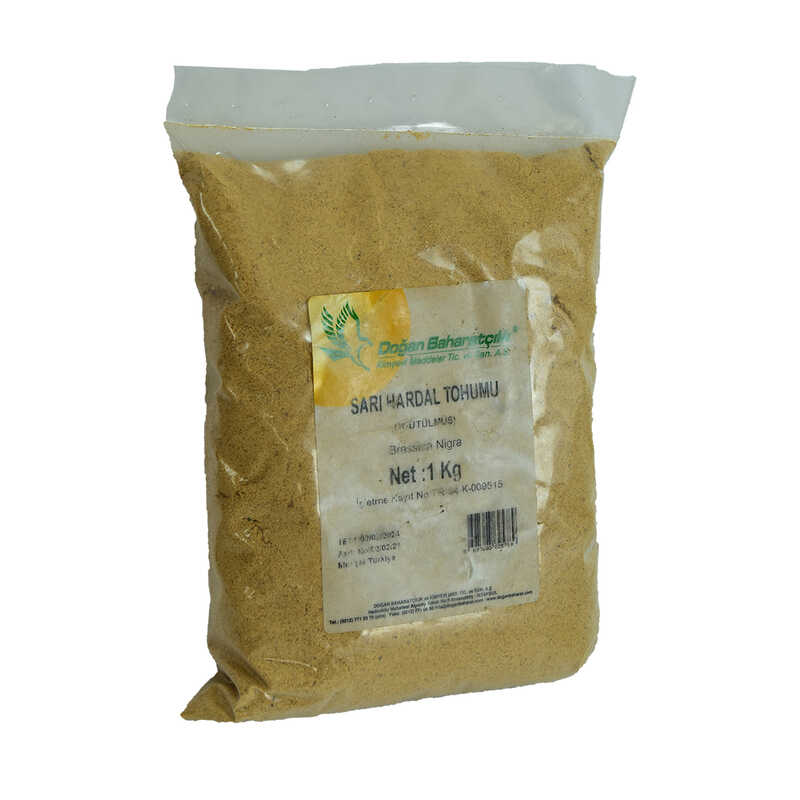 CLZ214 Hardal Tohumu Öğütülmüş Doğal Sarı 1000 Gr Paket