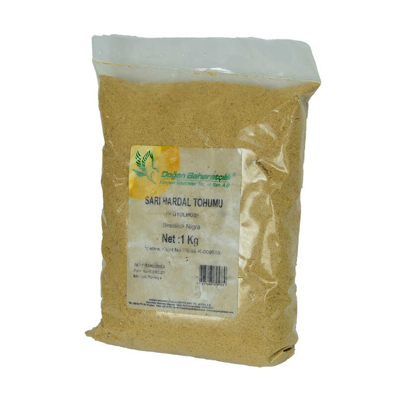 CLZ214 Hardal Tohumu Öğütülmüş Doğal Sarı 1000 Gr Paket