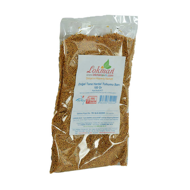 CLZ214 Hardal Tohumu Tane Doğal Sarı 100 Gr Paket