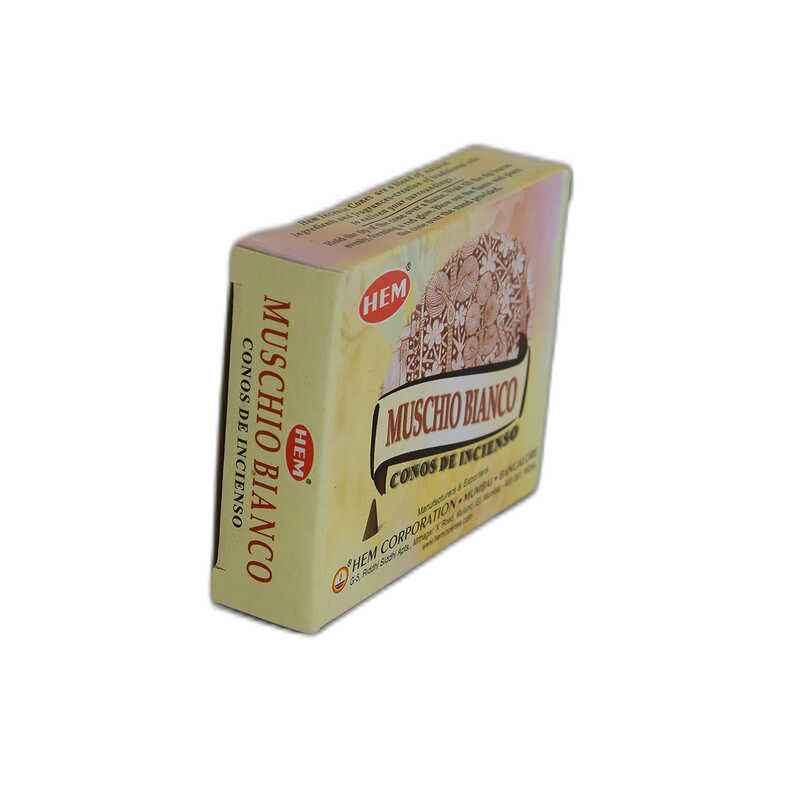 Beyaz Misk Mutluluk Kokulu 10 Konik Tütsü - White Musk Incense Cones