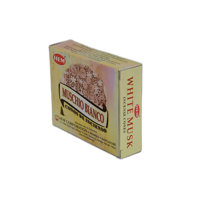 Beyaz Misk Mutluluk Kokulu 10 Konik Tütsü - White Musk Incense Cones