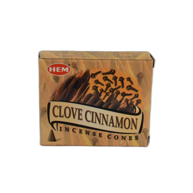 CLZ214 Karanfil Tarçın Kokulu 10 Konik Tütsü - Clove Cinnamon Incense Cones