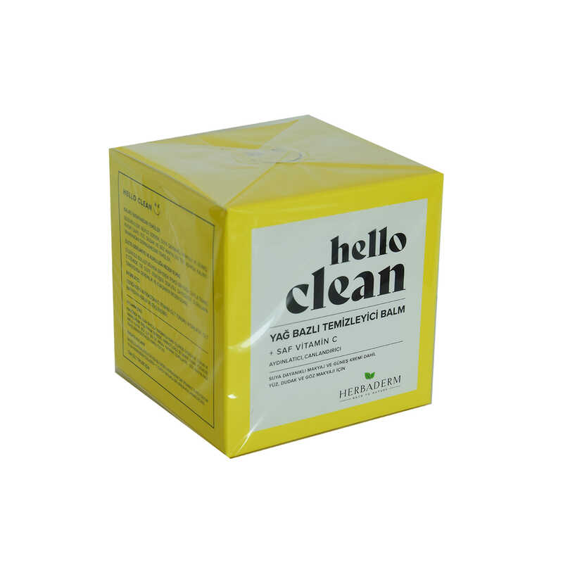 CLZ214 Hello Clean Yüz Dudak ve Göz için Yağ Bazlı Temizleyici Balm Saf C Vitaminli 100 ML