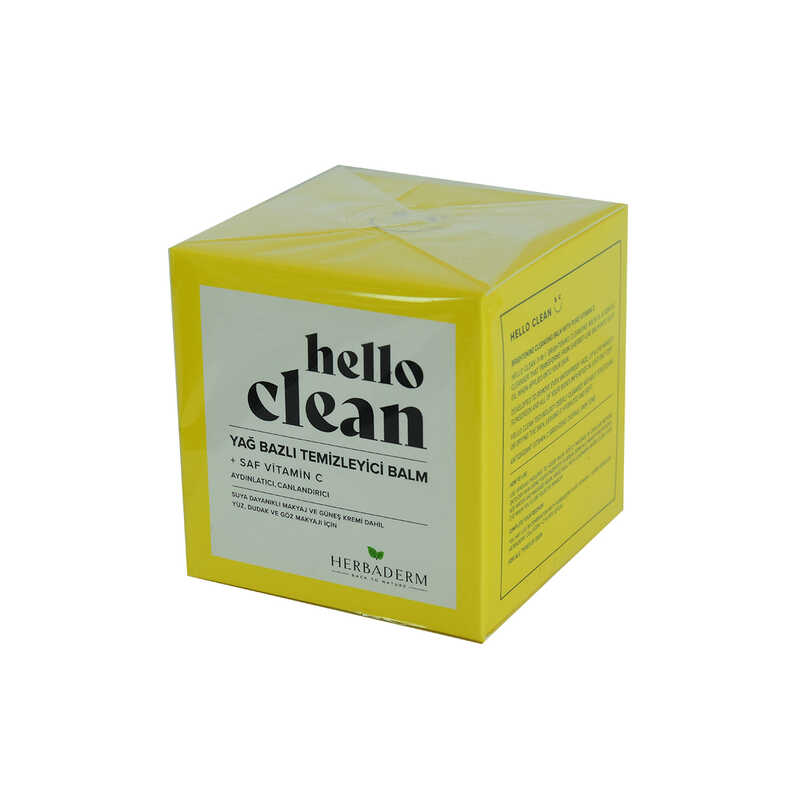 CLZ214 Hello Clean Yüz Dudak ve Göz için Yağ Bazlı Temizleyici Balm Saf C Vitaminli 100 ML