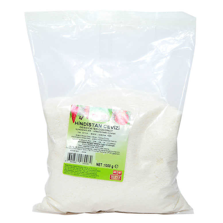 Hindistan Cevizi Öğütülmüş Yağlı 1000 Gr Paket Hindistan Cevizi Öğütülmüş Yağlı 1000 Gr Paket