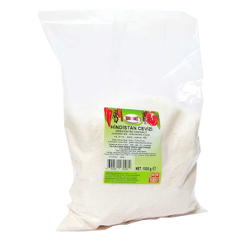Hindistan Cevizi Öğütülmüş Yağlı 1000 Gr Paket Hindistan Cevizi Öğütülmüş Yağlı 1000 Gr Paket
