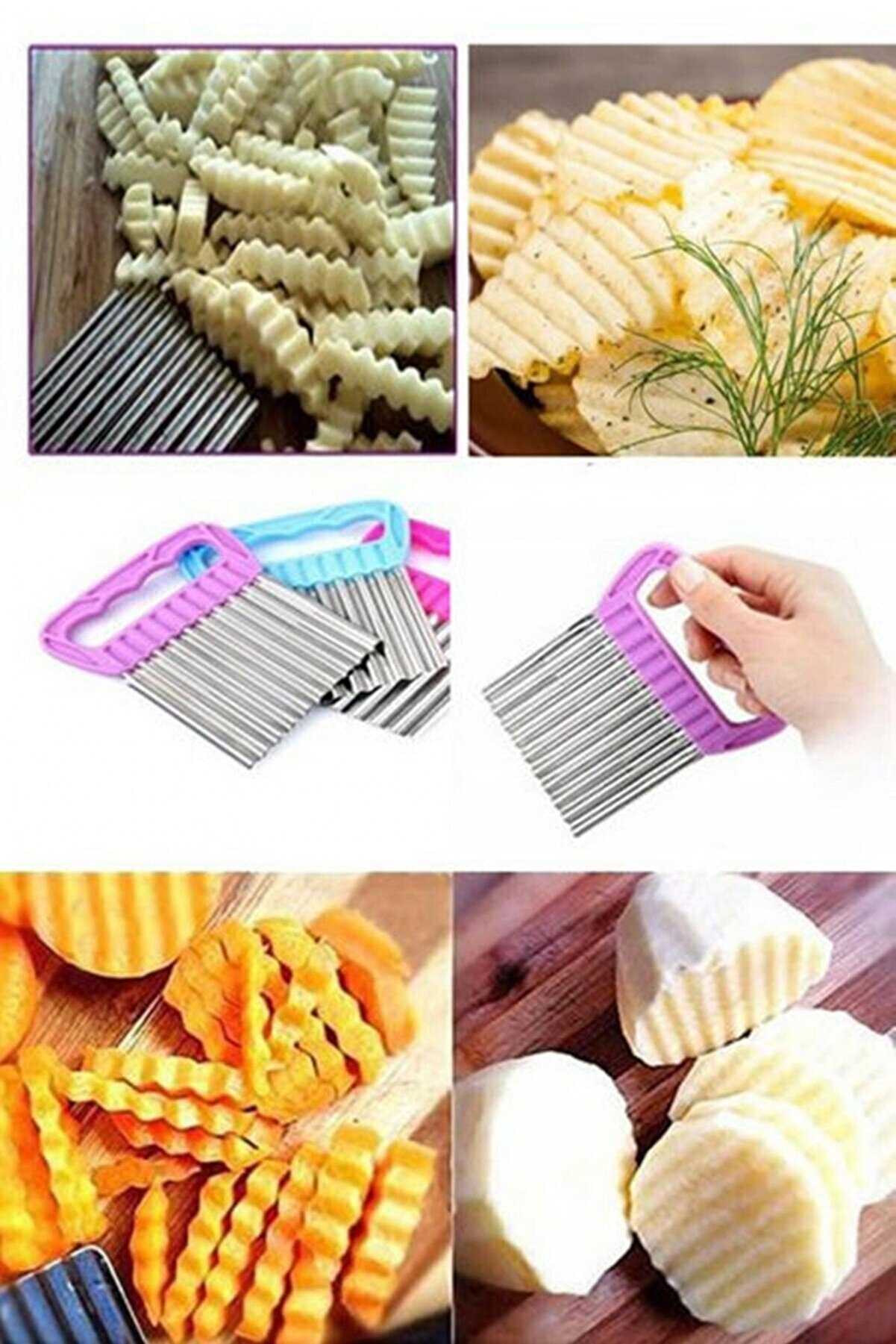 Pratik Cips Chopper Şekilli Sebze Meyve Ve Gıda Dilimleyici